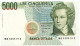 5000 LIRE ERRORE DI STAMPA DECENTRATA VINCENZO BELLINI LETTERA D 26/11/1996 QFDS - Andere & Zonder Classificatie