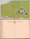 Kinder Künstlerkarte Ohne Lebensmittelmarke Kind Beim Angeln 1912 - Portraits