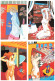 Illustration Illustrateur Marc Lenzi Lot 4 Cartes Postales Femme Nue Quatre Saisons Printemps été Automne Hiver CPM Sein - Lenzi