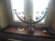 Bougeoir 5 Tige En Laiton Antique - Candelabri E Candelieri