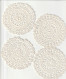 Lot De 4 Napperons Dentelle Au Crochet Diametre 11cm - Laces & Cloth