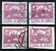 ⁕ Czechoslovakia 1918 Republic ⁕ Hradcany 3 H. Mi.1 ⁕ 4v Used / Shades / Imperf. - Oblitérés