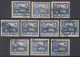 ⁕ Czechoslovakia 1918 Republic ( Castle Of Prague ) ⁕ Hradcany 25 H. Mi.5 A/D ⁕ 10v Used / Shades / Perf. Unchecked - Used Stamps