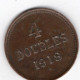 4 Doubles 1918 Guernesey  T B - Guernsey