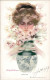 PHILIP BOILEAU SIGNED 1910s POSTCARD - WOMAN & FLOWERS - FROM HIM  - EDIT REINTHAL & NEWMAN N.214 (5408) - Boileau, Philip