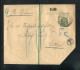 "RUSSLAND" 1891, Streifband Mi. S 4B Nach Stuttgart, L1 "Porto" Und Tax-K1 (R0067) - Entiers Postaux