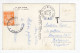 1960. FRANCE,MONTE CARLO TO YUGOSLAVIA,T,30 DIN. POSTAGE DUE IN BELGRADE,LA CÔTE D'AZUR POSTCARD,USED - Postage Due