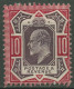 Großbritannien 1902 Köng Edward VII. 10 Pence, 113 Mit Falz, Haftstelle - Nuevos