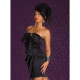 Vestido De Fiesta Bandeau De Raso Sin Tirantes. Negro. Talla 14 (L) - Zonnebrillen