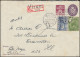 Dänemark Umschlag U 52 Ziffer 5+10 Öre Kz.62 R-Brief Virum / HELLERUP 9.8.47  - Postal Stationery
