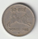 NORGE 1960: 50 Öre, KM 408 - Norway