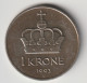 NORGE 1993: 1 Krone, KM 436 - Noorwegen