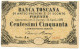 50 CENTESIMI BANCA TOSCANA DI ANTICIPAZIONE E SCONTO FIRENZE 24/04/1870 SPL- - Other & Unclassified