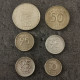 LOT 6 * MONNAIES ARGENT SUEDE : 1 KRONA 1963 50 ORE 1961 25 ORE 1943 1955 1960 10 ORE 1957 / SILVER - Suède