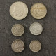 LOT 6 * MONNAIES ARGENT SUEDE : 1 KRONA 1963 50 ORE 1961 25 ORE 1943 1955 1960 10 ORE 1957 / SILVER - Suède