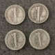 LOT 4 * MONNAIES ARGENT USA 1 MERCURY DIME 1936 1941 1943 1944 (réf Lot N°27) / SILVER - 1916-1945: Mercury