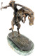 Bronzeskulptur "Bronco Buster" Von Frederic Remington. Cowboy Zu Pferd Mit Gerte Und Lasso. Auf Granitblock. Höhe 26 Cm - Otros & Sin Clasificación