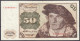 50 Deutsche Mark Austauschnote 2.1.1960. KN Nicht UV-aktiv, Ohne Fasereinlage. Serie Y/A. III. Rosenberg 265d. Grabowski - Sonstige & Ohne Zuordnung