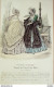 Gravure De Mode Costume Parisien 1838 N°3559 Robes Poult De Soie & Mousseline - Etchings