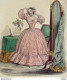 Gravure De Mode Costume Parisien 1838 N°3560 Robe De Moire - Etchings