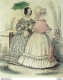 Gravure De Mode Costume Parisien 1838 N°3568b Redingotes Mérinos Curika Homme - Etsen