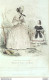 Gravure De Mode Costume Parisien 1838 N°3569 Robe De Jaconas Imprimée  - Etchings