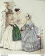 Gravure De Mode Costume Parisien 1838 N°3575 Robe De Jaconas Imprimé - Etchings