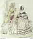 Gravure De Mode Costume Parisien 1838 N°3577 Robe Mousseline & Organdi - Aguafuertes