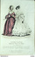 Gravure De Mode Costume Parisien 1838 N°3595 Redingote En Gros De Naples  - Etchings