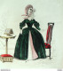 Gravure De Mode Costume Parisien 1838 N°3596 Redingote En Gros De Naples - Radierungen