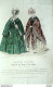 Gravure De Mode Costume Parisien 1838 N°3604 Manteau Et Mantille Mantelets - Radierungen