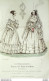Gravure De Mode Costume Parisien 1838 N°3614 Robes De Mariée Ornée De Dentelle - Etsen