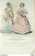 Gravure De Mode Costume Parisien 1838 N°3615 Robes De Moire Et Satin  - Etchings