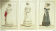 Gravures De Mode Costume Parisien 1821 Lot 03 9 Pièces - Etchings