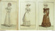 Gravures De Mode Costume Parisien 1821 Lot 03 9 Pièces - Radierungen