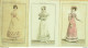 Gravures De Mode Costume Parisien 1821 Lot 02 9 Pièces - Eaux-fortes