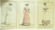 Gravures De Mode Costume Parisien 1821 Lot 02 9 Pièces - Eaux-fortes