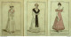 Gravures De Mode Costume Parisien 1821 à 1822 Lot 05 9 Pièces - Radierungen