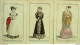 Gravures De Mode Costume Parisien 1821 à 1822 Lot 05 9 Pièces - Eaux-fortes