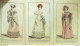 Gravures De Mode Costume Parisien 1821 à 1822 Lot 05 9 Pièces - Eaux-fortes