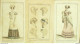 Gravures De Mode Costume Parisien 1821 Lot 04 9 Pièces - Eaux-fortes