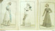 Gravures De Mode Costume Parisien 1822 Lot 08 9 Pièces - Etchings