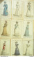 Gravures De Mode Costume Parisien 1822 Lot 09 9 Pièces - Etsen