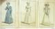 Gravures De Mode Costume Parisien 1822 Lot 09 9 Pièces - Eaux-fortes