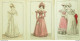 Gravures De Mode Costume Parisien 1823 à 1824 Lot 12 9 Pièces - Eaux-fortes