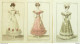 Gravures De Mode Costume Parisien 1825 Lot 15 9 Pièces - Aguafuertes