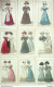 Gravures De Mode Costume Parisien 1825 Lot 18 9 Pièces - Acqueforti