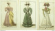 Gravures De Mode Costume Parisien 1825 Lot 17 9 Pièces - Radierungen