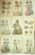 Gravures De Mode Costume Parisien 1826 Lot 22 9 Pièces - Etchings