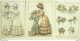 Gravures De Mode Costume Parisien 1826 Lot 22 9 Pièces - Radierungen